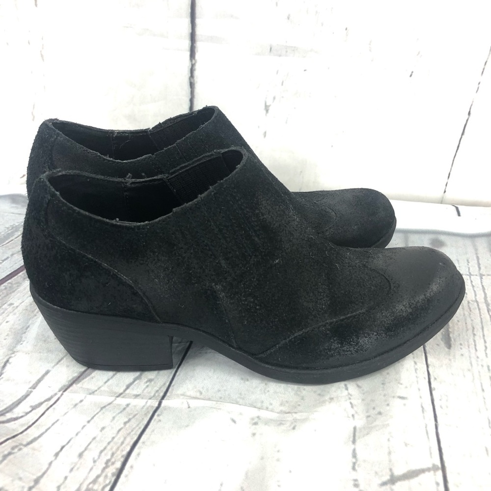 Korks by Kork-Ease Black Suede Western Cowgirl Boho Oiled Leather Ankle …
